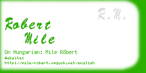 robert mile business card